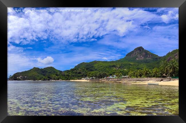 Stunning high resolution beach panorama taken on the paradise is Framed Print by Michael Piepgras