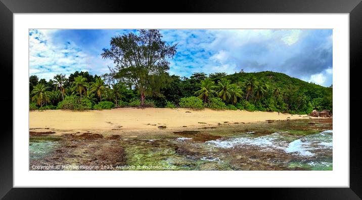 Stunning high resolution beach panorama taken on the paradise is Framed Mounted Print by Michael Piepgras