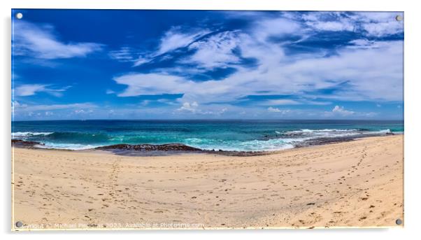 Stunning high resolution beach panorama taken on the paradise is Acrylic by Michael Piepgras
