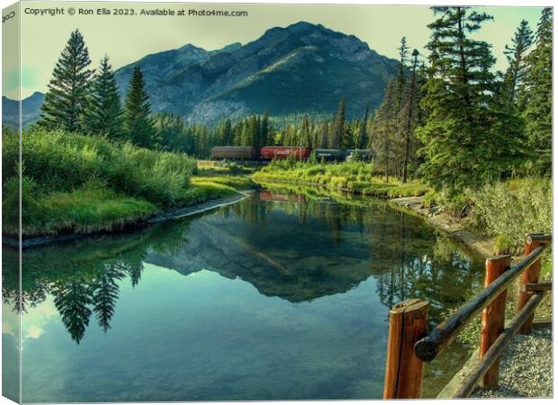 Bow River Canvas Print by Ron Ella