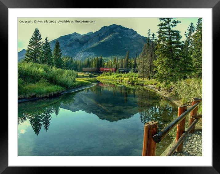 Bow River Framed Mounted Print by Ron Ella
