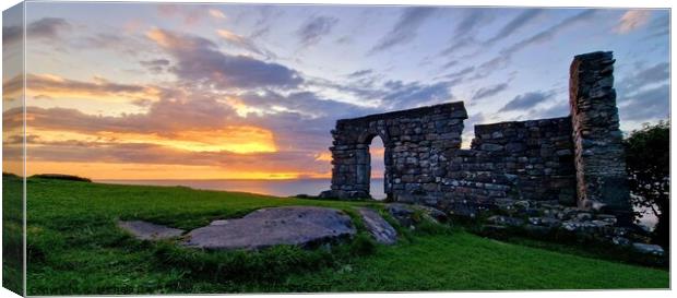 St Patrick's Chapel Ruins, Heysham Canvas Print by Michele Davis