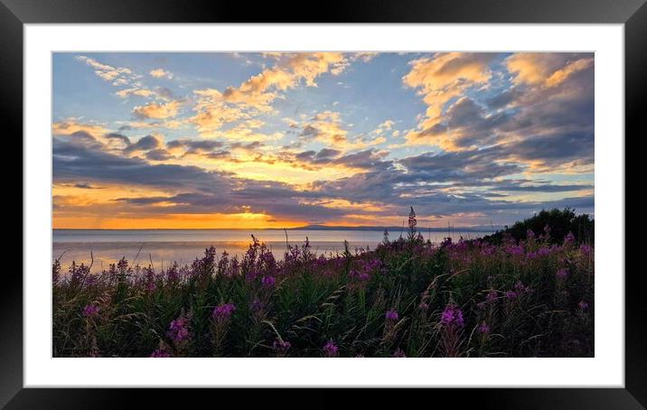 Heysham Cliffs Sunset Framed Mounted Print by Michele Davis