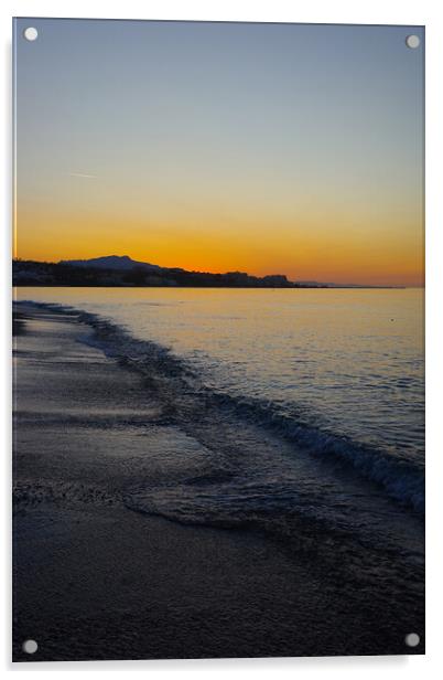 Sunrise Estepona on the Costa Del Sol Acrylic by Jonathan Evans