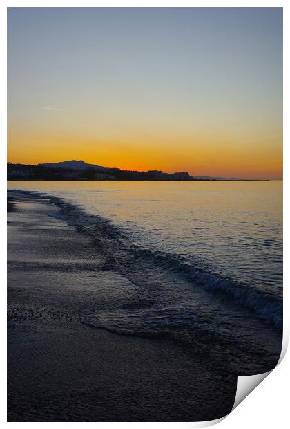 Sunrise Estepona on the Costa Del Sol Print by Jonathan Evans