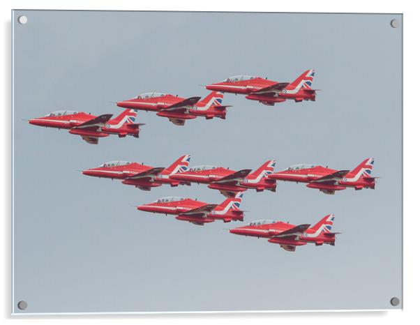 RAF Red Arrows Acrylic by Andrew Scott