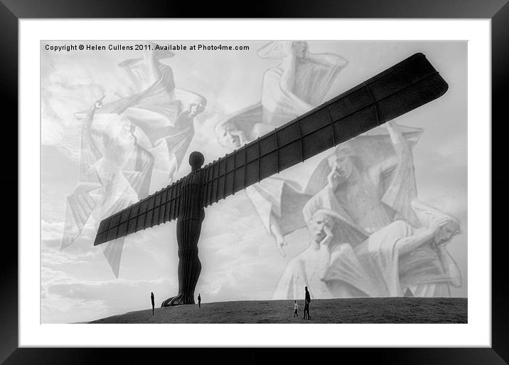 ANGEL OF THE NORTH Framed Mounted Print by Helen Cullens