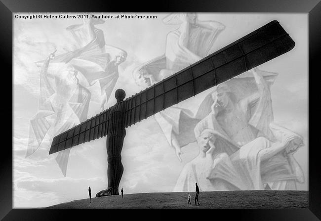 ANGEL OF THE NORTH Framed Print by Helen Cullens