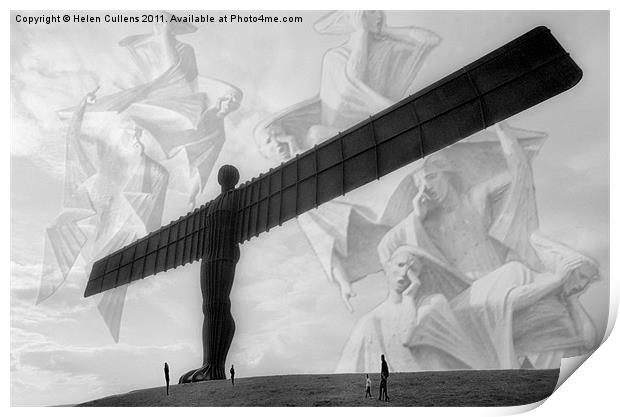 ANGEL OF THE NORTH Print by Helen Cullens