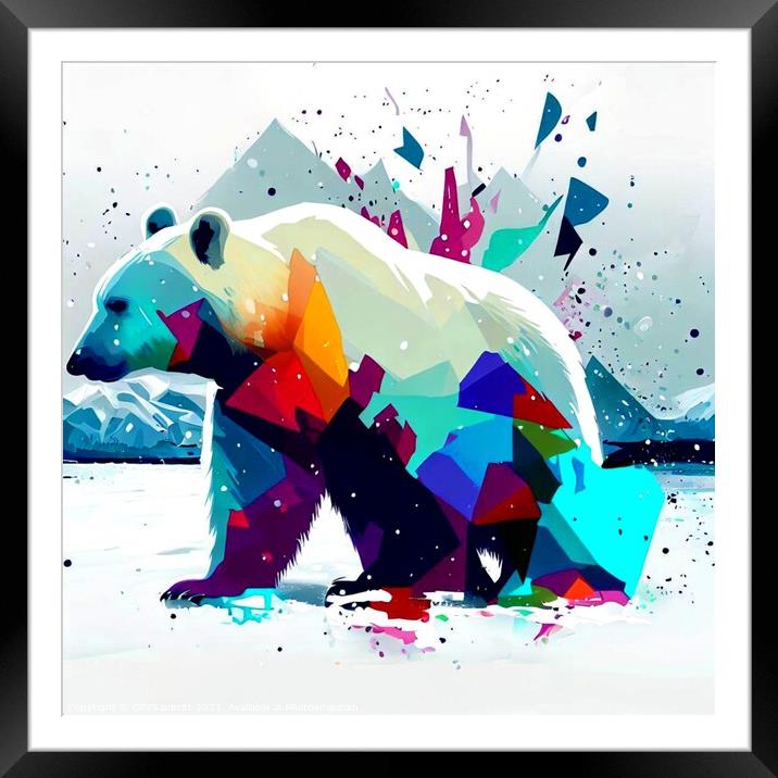 POLAR BEAR 5 Framed Mounted Print by OTIS PORRITT