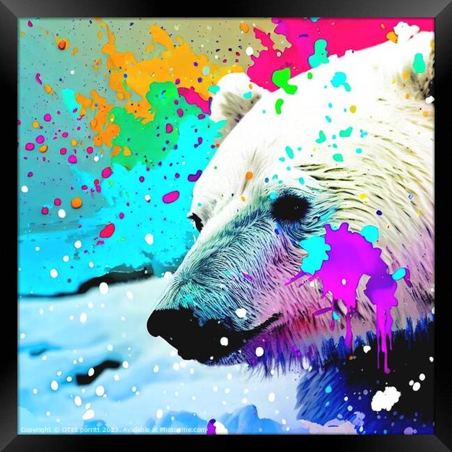 POLAR BEAR 10 Framed Print by OTIS PORRITT