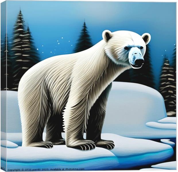 POLAR BEARS Canvas Print by OTIS PORRITT