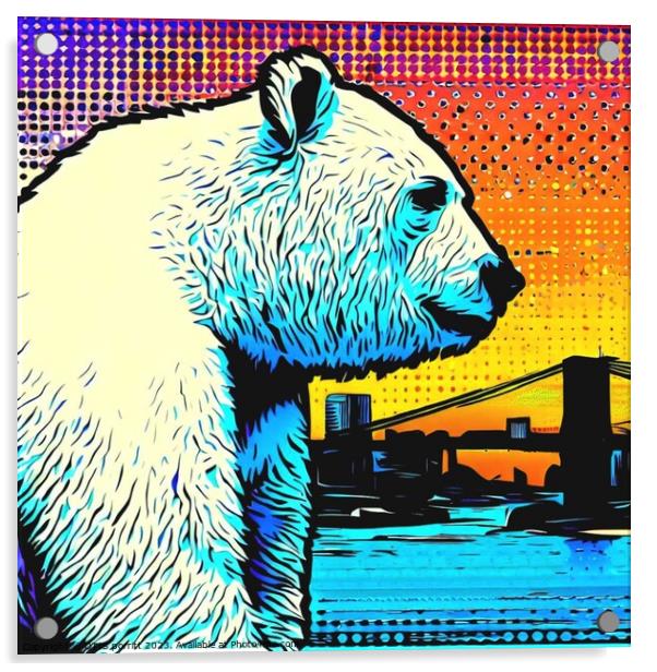 POLAR BEAR IN THE CITY 5 Acrylic by OTIS PORRITT