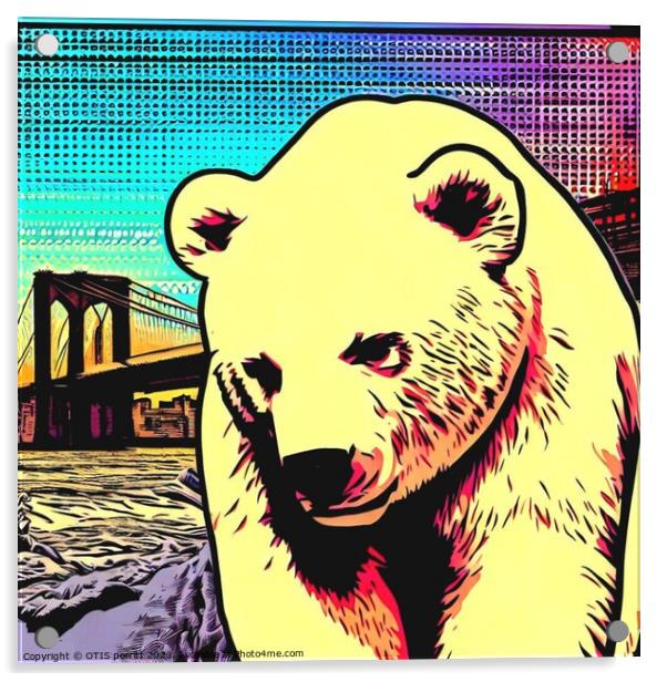 POLAR BEAR IN THE CITY 7 Acrylic by OTIS PORRITT