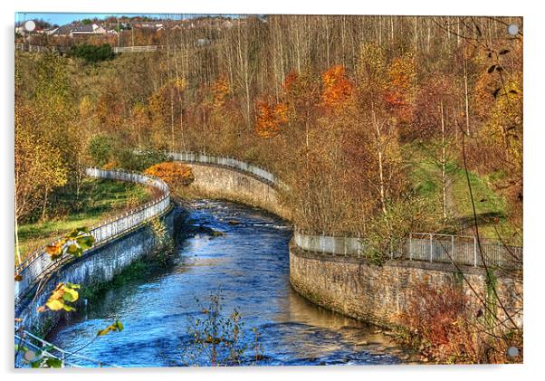 River Rhymney Acrylic by Steve Purnell