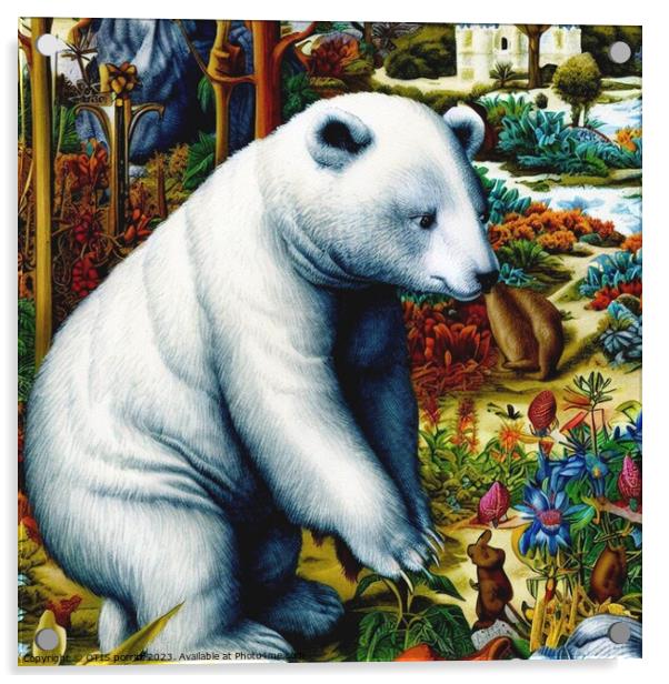 Polar Bear (in the style of,Hieronymus Bosch) 4 Acrylic by OTIS PORRITT