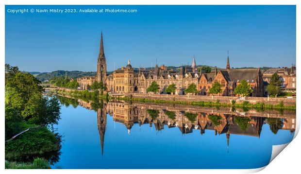 Perth Reflections  Print by Navin Mistry