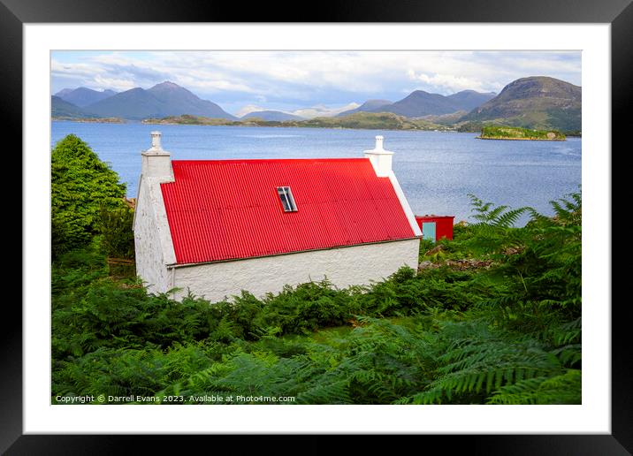 Red Roof Framed Mounted Print by Darrell Evans