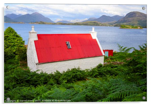 Red Roof Acrylic by Darrell Evans