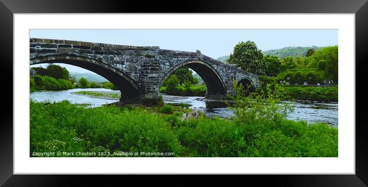 Pont Fawr bridge Llanrwst Framed Mounted Print by Mark Chesters