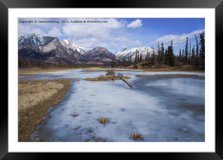 Winter Magic on the Athabasca River Framed Mounted Print by rawshutterbug 