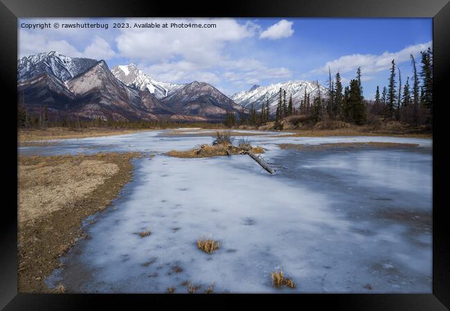 Winter Magic on the Athabasca River Framed Print by rawshutterbug 
