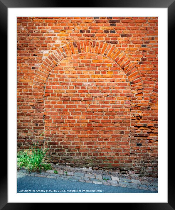 Bricked Up Doorway Arch Framed Mounted Print by Antony McAulay