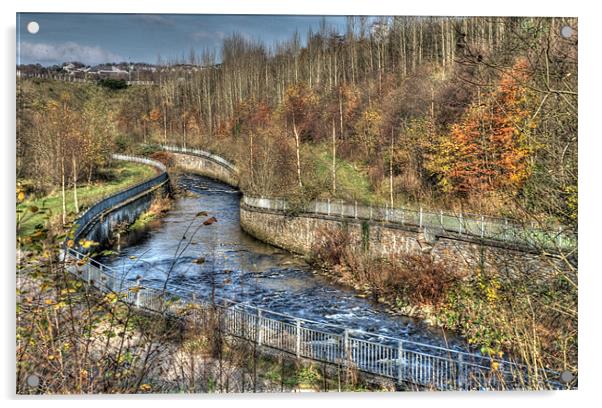 River Rhymney Acrylic by Steve Purnell