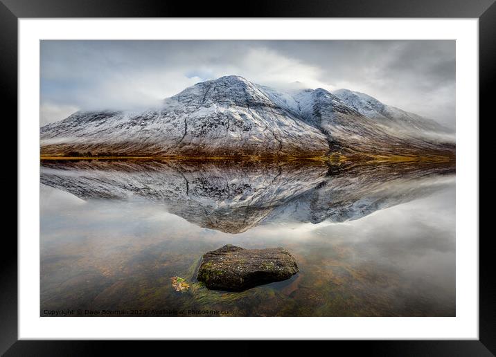 Loch Etive Reflection Framed Mounted Print by Dave Bowman