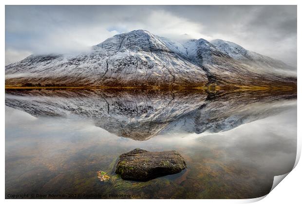 Loch Etive Reflection Print by Dave Bowman