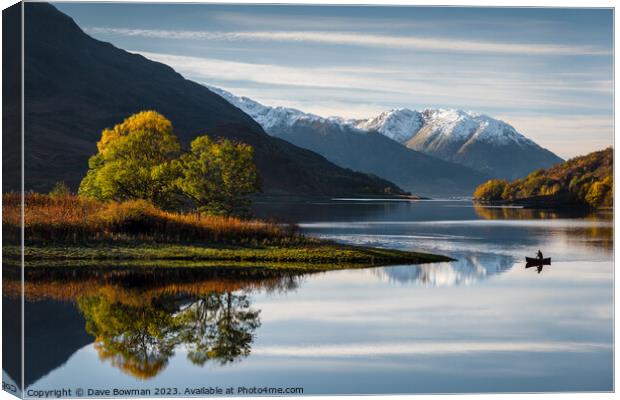 Autumn on Loch Leven Canvas Print by Dave Bowman