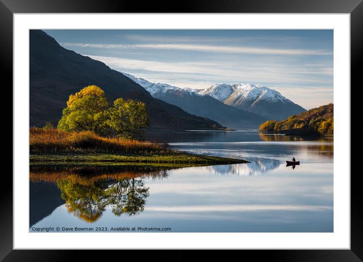 Autumn on Loch Leven Framed Mounted Print by Dave Bowman