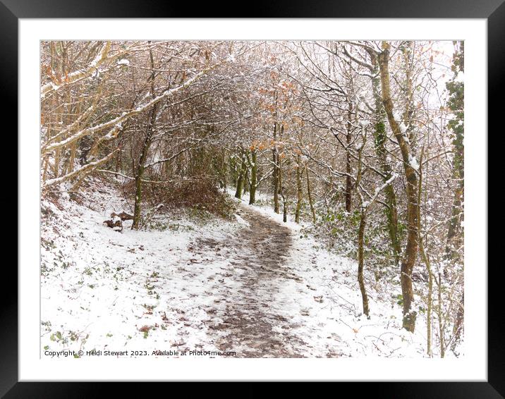 A Winter's Walk Framed Mounted Print by Heidi Stewart