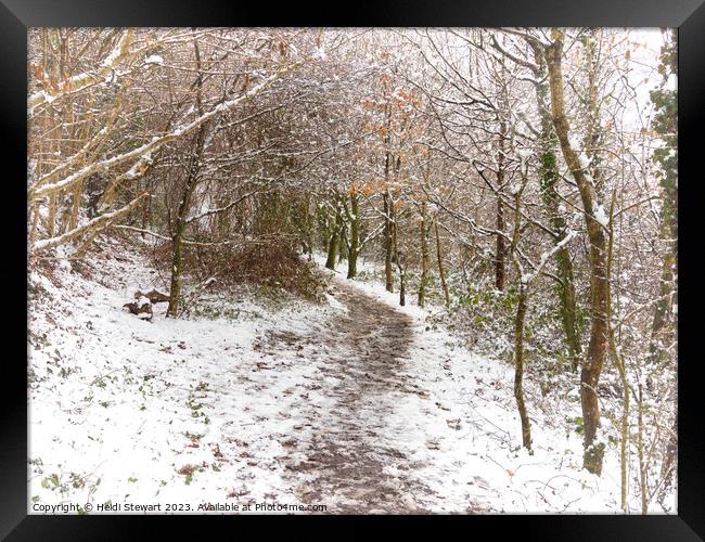 A Winter's Walk Framed Print by Heidi Stewart