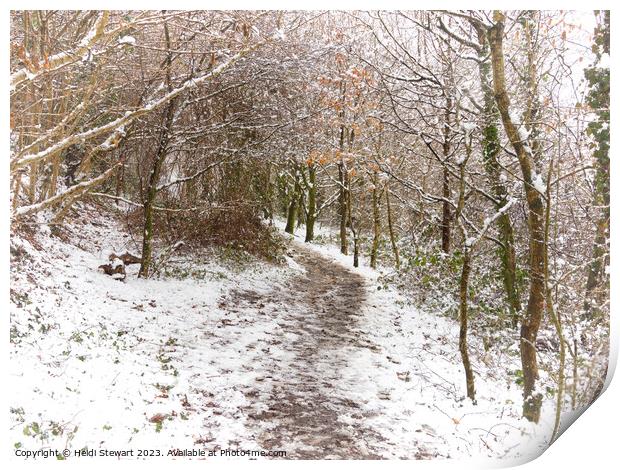 A Winter's Walk Print by Heidi Stewart