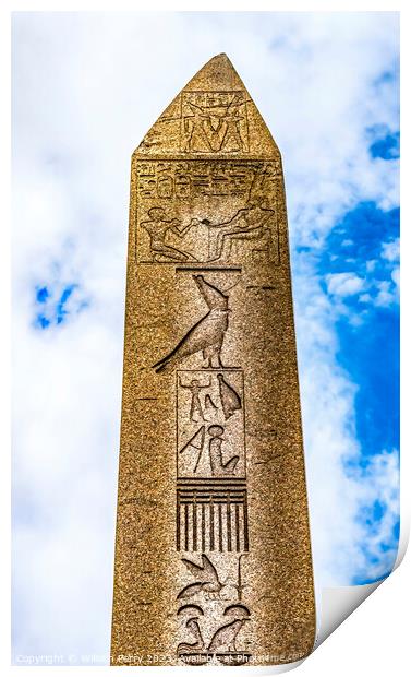 Egyptian Obelisk Pillar of Theodosius Hippodrome Istanbul Turkey Print by William Perry