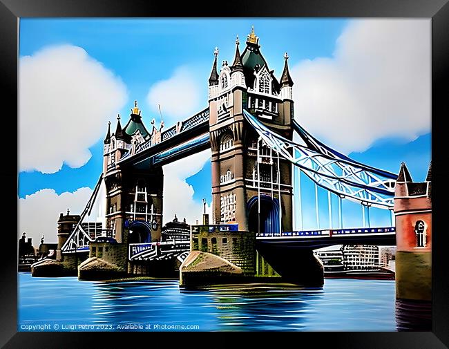 Iconic Tower Bridge: Captivating London Cityscape Framed Print by Luigi Petro