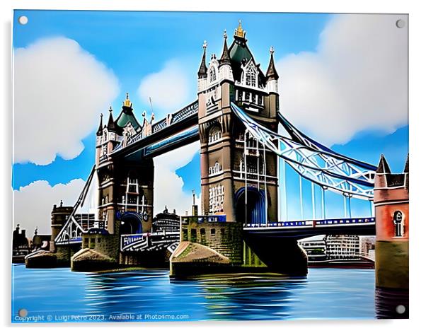 Iconic Tower Bridge: Captivating London Cityscape Acrylic by Luigi Petro