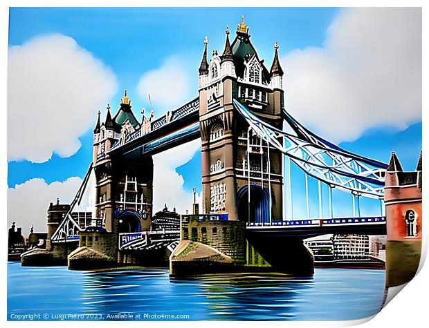 Iconic Tower Bridge: Captivating London Cityscape Print by Luigi Petro