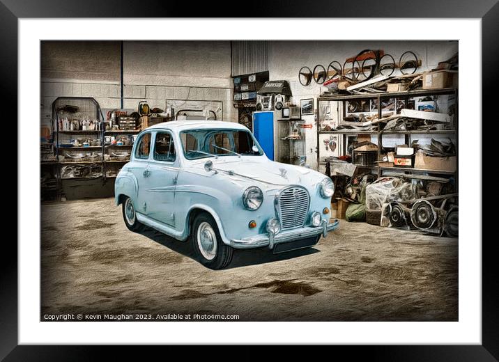 "Timeless Elegance: Captivating Austin A35" Framed Mounted Print by Kevin Maughan