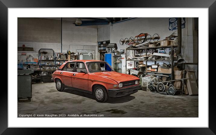 "Timeless Elegance: Red Austin Allegro" Framed Mounted Print by Kevin Maughan
