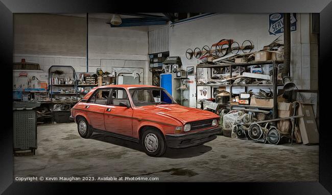 "Timeless Elegance: Red Austin Allegro" Framed Print by Kevin Maughan