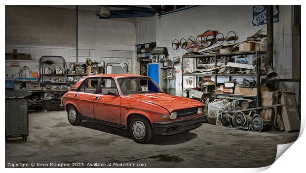 "Timeless Elegance: Red Austin Allegro" Print by Kevin Maughan