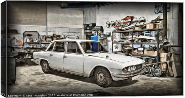 "Timeless Elegance: The Iconic 1973 Triumph 2000" Canvas Print by Kevin Maughan