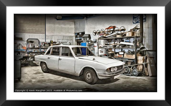 "Timeless Elegance: The Iconic 1973 Triumph 2000" Framed Mounted Print by Kevin Maughan