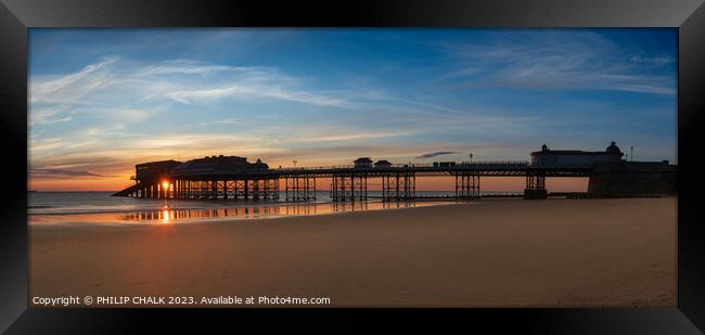 Serene Sunrise  Cromer pier Norfolk 906 Framed Print by PHILIP CHALK
