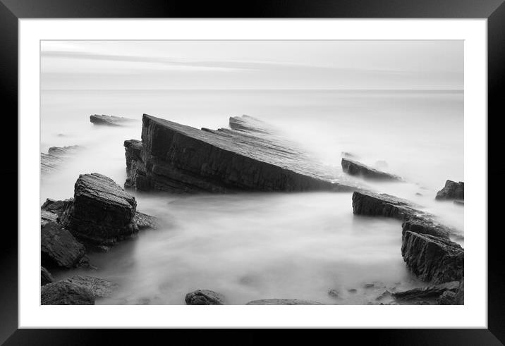 Speke's Mill Mouth, Devon Framed Mounted Print by Kevin Howchin