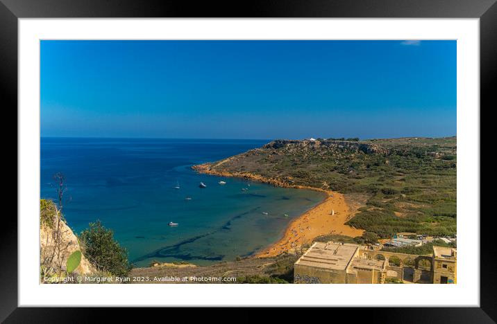 Ramla Bay Gozo Framed Mounted Print by Margaret Ryan