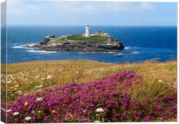 Godrevy Lighthouse  Canvas Print by Beryl Curran