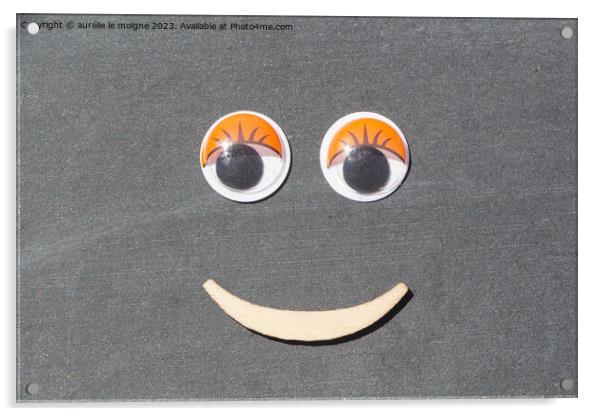 Smiling face Acrylic by aurélie le moigne